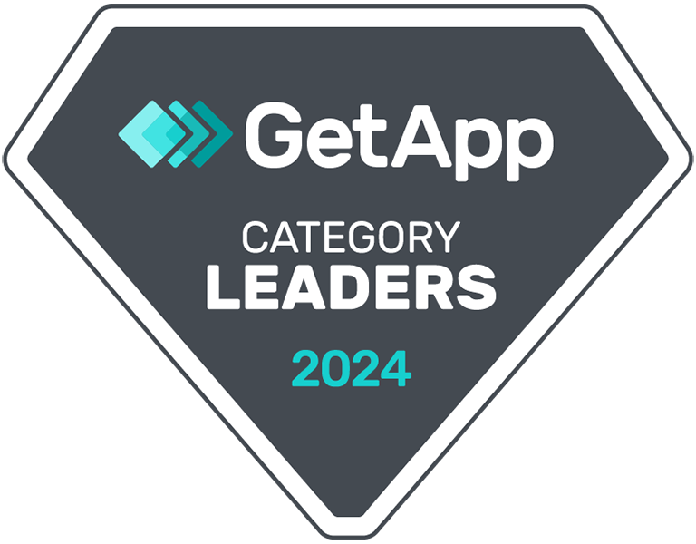 GetApp Category Leaders winner 2023 GetApp Category Leaders winner 2024 badge